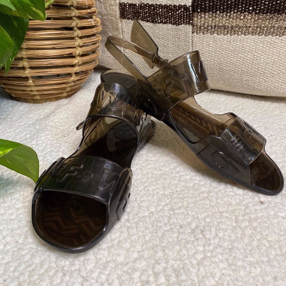 off white clear sandals